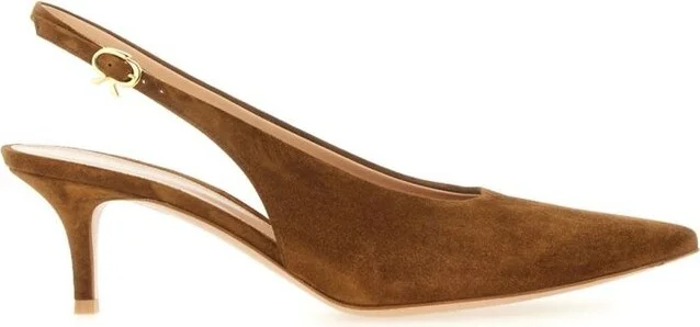 Gianvito Rossi Robbie Kitten Heel Slingback Pumps