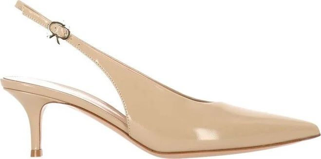 Gianvito Rossi Robbie Kitten Heel Slingback Pumps