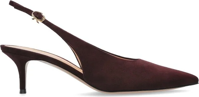 Gianvito Rossi Robbie Kitten Heel Slingback Pumps