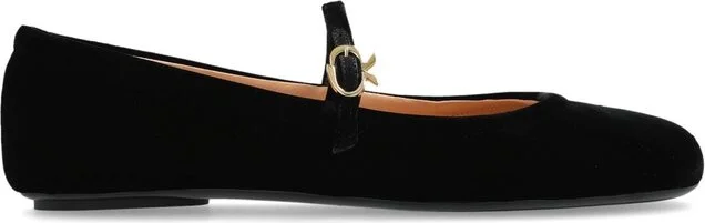 Gianvito Rossi Round Toe Mary Ballet Flats