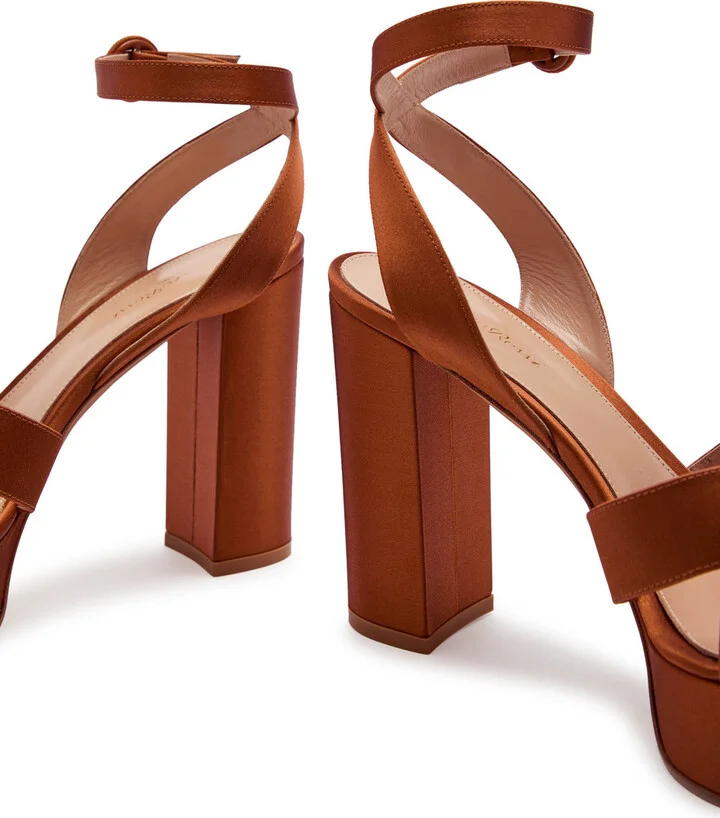 Gianvito Rossi Sabrina 105 Satin Sandals - Image 3