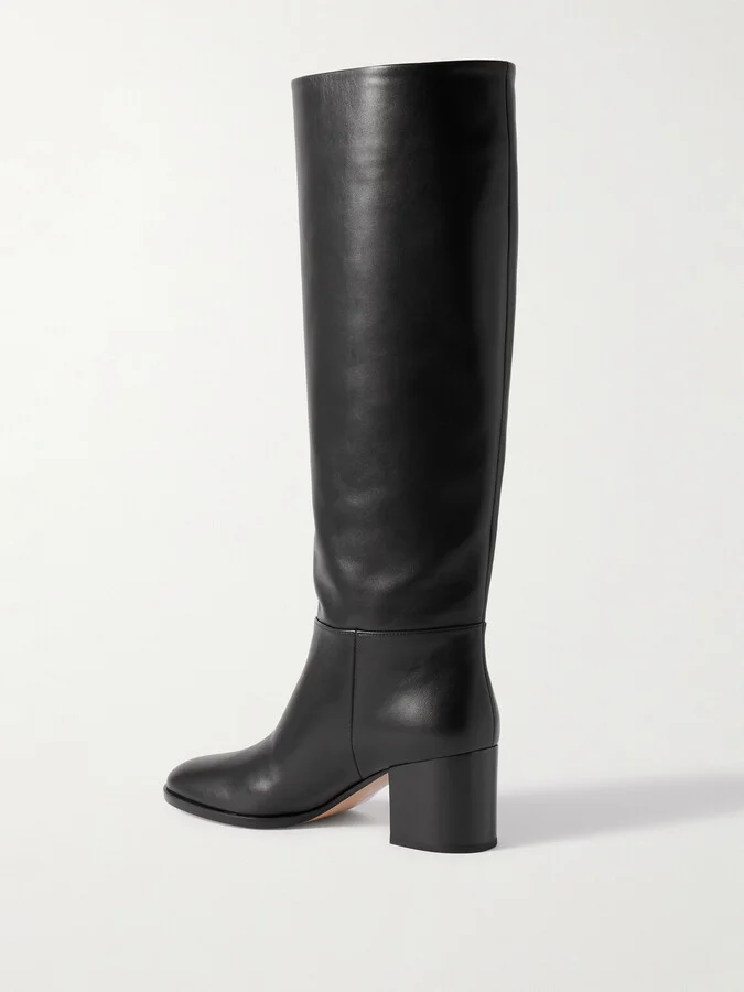 Gianvito Rossi - Santiago 60 Leather Knee Boots - Black - Image 3