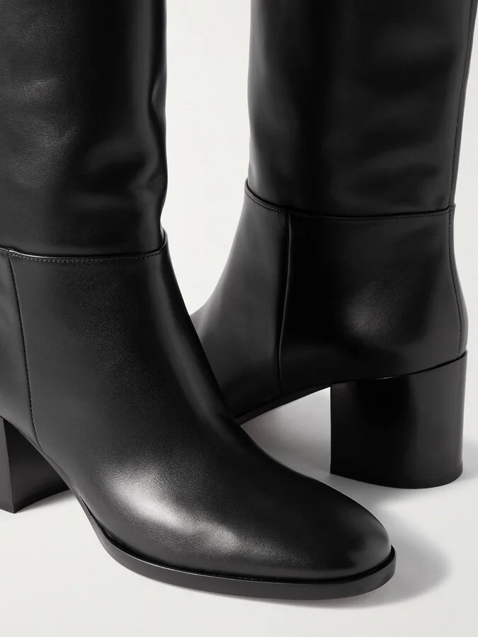 Gianvito Rossi - Santiago 60 Leather Knee Boots - Black - Image 4