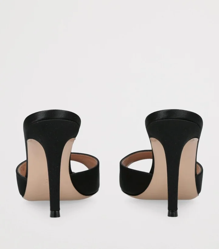 Gianvito Rossi Satin Elle Mules 85 - Image 2