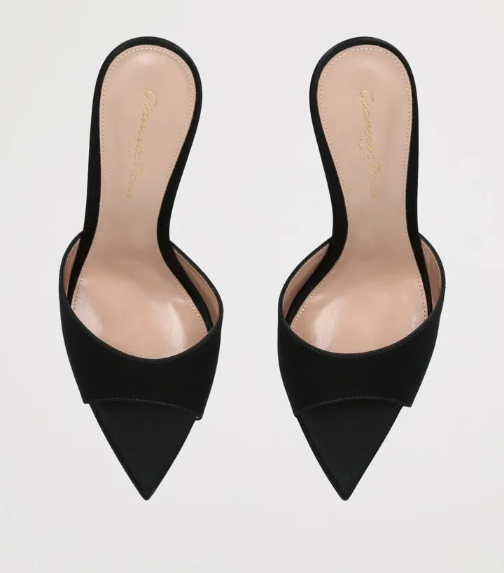 Gianvito Rossi Satin Elle Mules 85 - Image 4