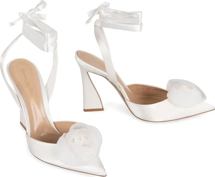 Gianvito Rossi Satin Slingback Pumps