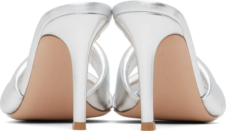 Gianvito Rossi Silver Amour Mules - Image 2