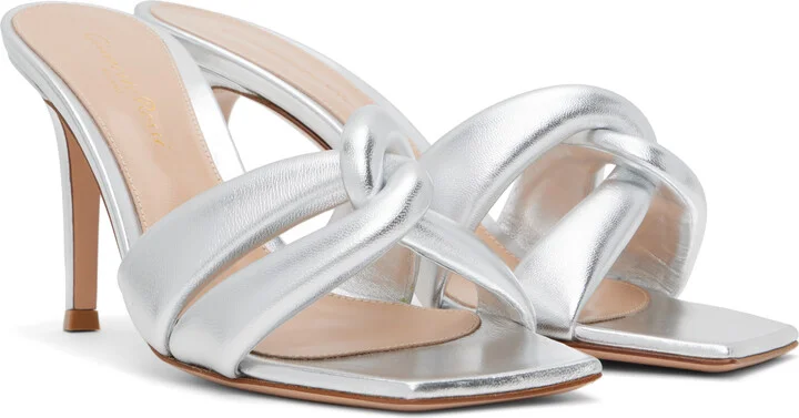 Gianvito Rossi Silver Amour Mules - Image 4