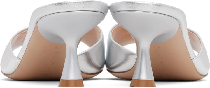 Gianvito Rossi Silver Ascent 55 Mules - Image 2