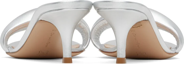 Gianvito Rossi Silver Bijoux 55 Mules - Image 2