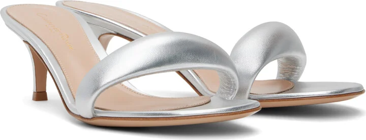 Gianvito Rossi Silver Bijoux 55 Mules - Image 4