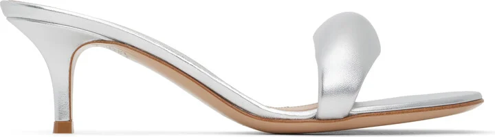 Gianvito Rossi Silver Bijoux 55 Mules