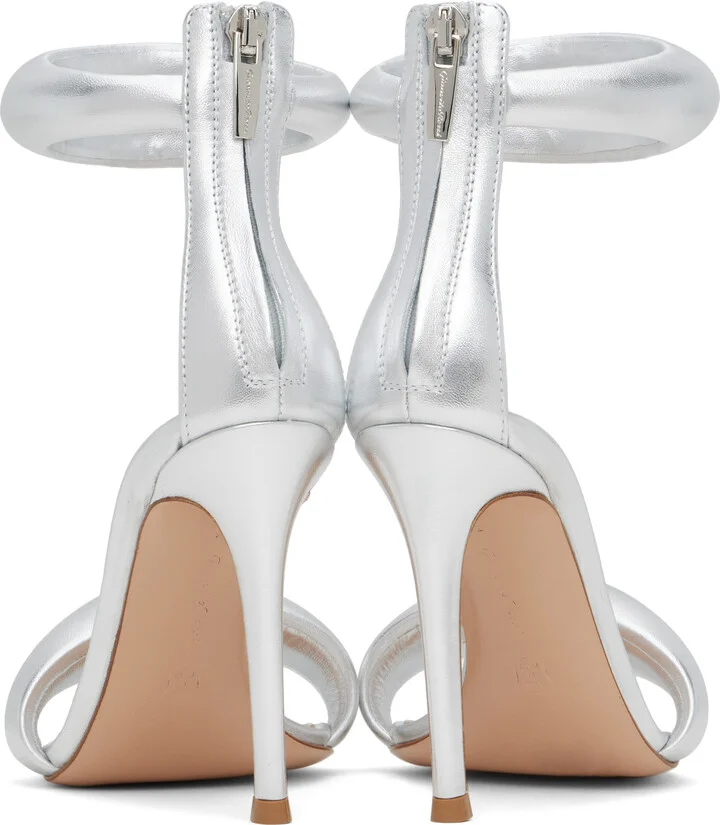 Gianvito Rossi Silver Bijoux Heeled Sandals - Image 2