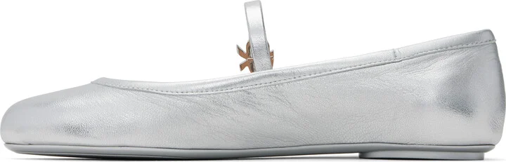 Gianvito Rossi Silver Carla Ballerina Flats - Image 3