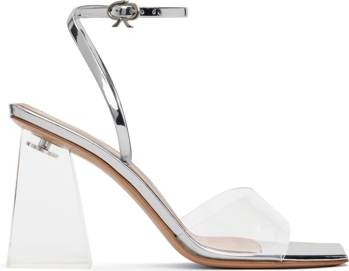 Gianvito Rossi Silver Cosmic 85 Heeled Sandals