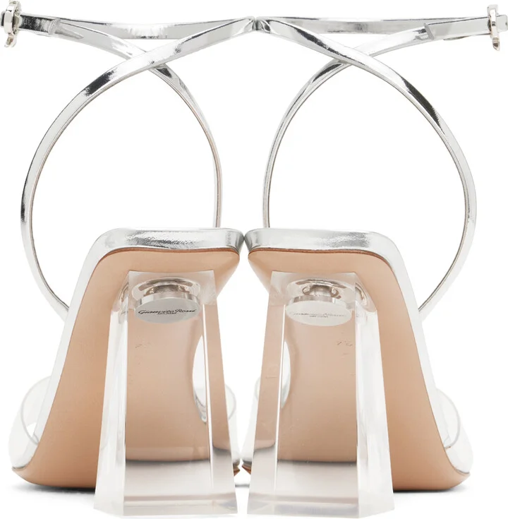 Gianvito Rossi Silver Cosmic 85 Sandals - Image 2