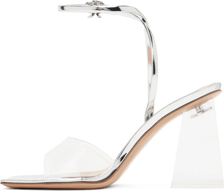 Gianvito Rossi Silver Cosmic 85 Sandals - Image 3
