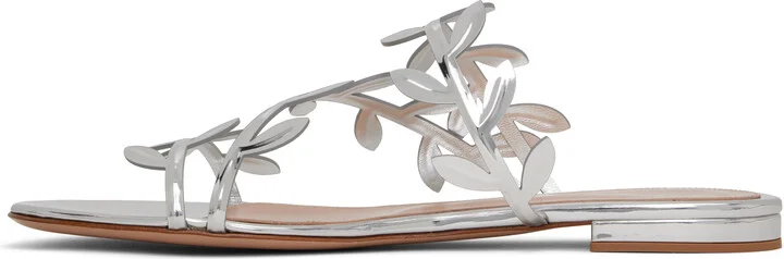 Gianvito Rossi Silver Flavia 05 Sandals - Image 3