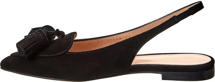 Gianvito Rossi Slingback Suede Flat - Image 2