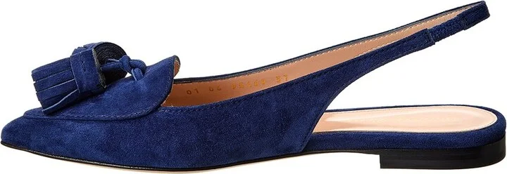 Gianvito Rossi Slingback Suede Flat - Image 2