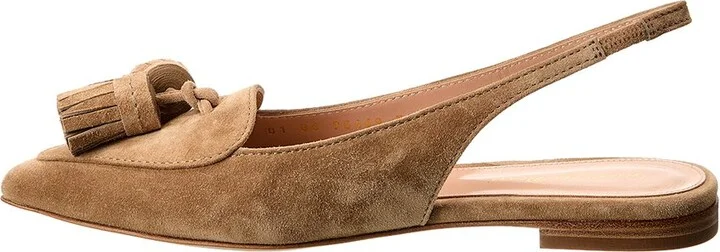 Gianvito Rossi Slingback Suede Flat - Image 2