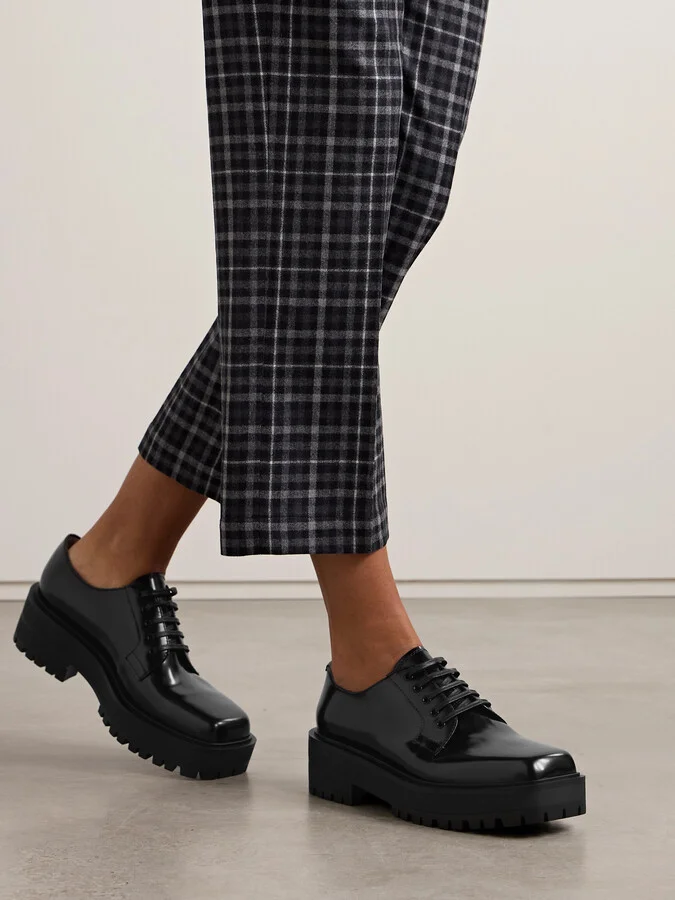 Gianvito Rossi - Smart 20 Patent-leather Brogues - Black - Image 2