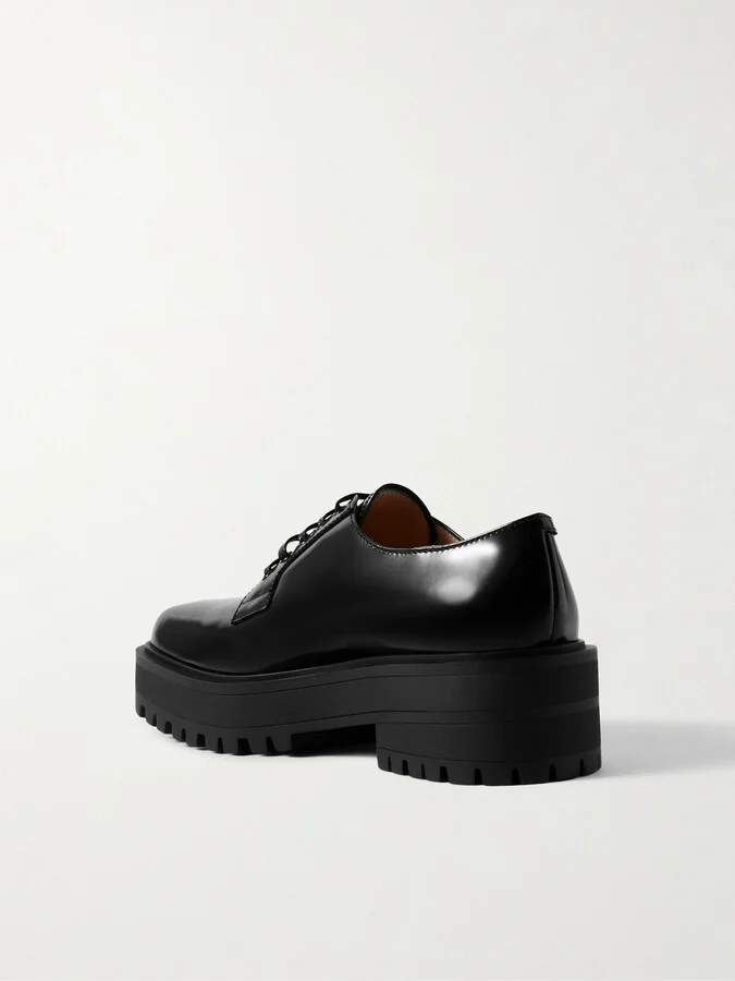 Gianvito Rossi - Smart 20 Patent-leather Brogues - Black - Image 3