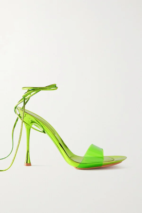 Gianvito Rossi - Spice Glass 95 Leather And Pvc Sandals - Green