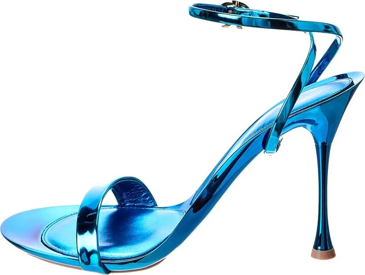 Gianvito Rossi Spice Ribbon 95 Leather Sandal - Image 2