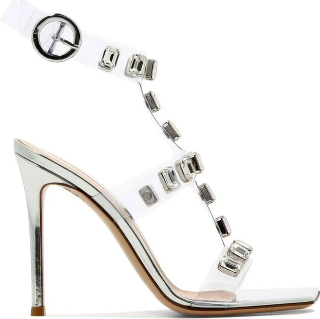 Gianvito Rossi Square-Toe Heeled Sandals