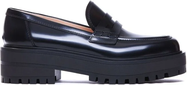 Gianvito Rossi Square Toe Loafers