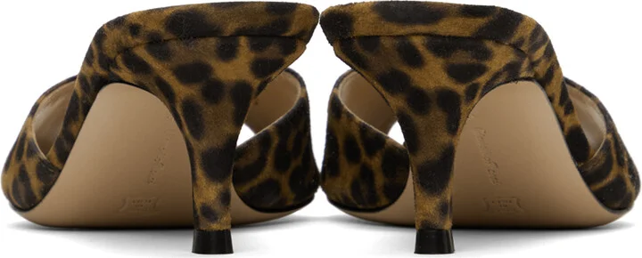 Gianvito Rossi SSENSE Exclusive Brown Elle 55 Mules - Image 2