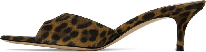 Gianvito Rossi SSENSE Exclusive Brown Elle 55 Mules - Image 3