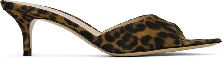 Gianvito Rossi SSENSE Exclusive Brown Elle 55 Mules