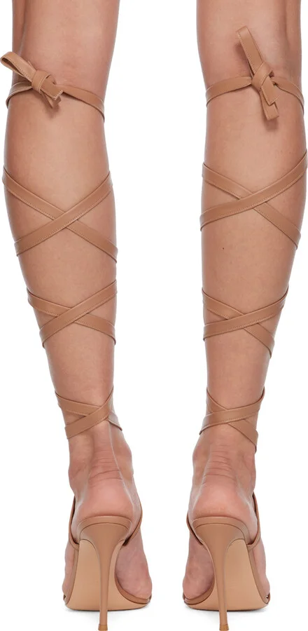 Gianvito Rossi SSENSE Exclusive Pink Borneo Heeled Sandals - Image 2