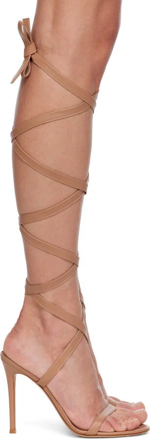 Gianvito Rossi SSENSE Exclusive Pink Borneo Heeled Sandals