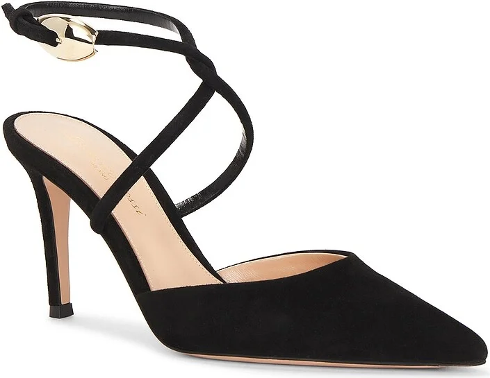 Gianvito Rossi Strappy Pump in Black - Image 2