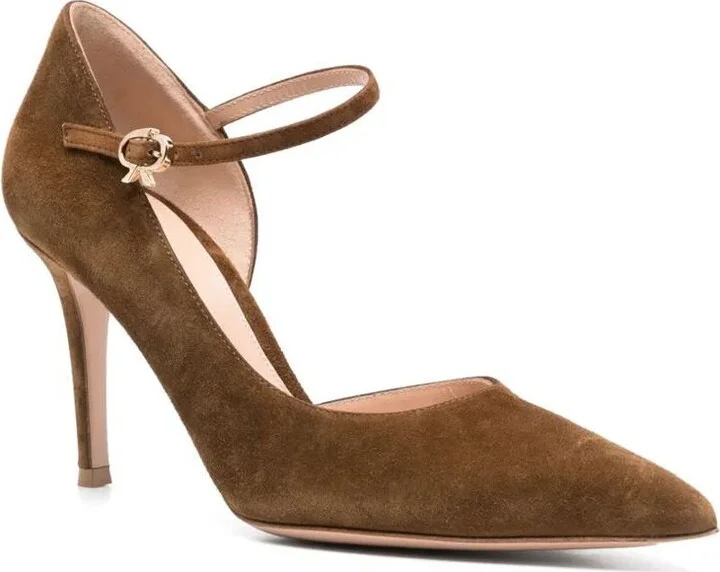 Gianvito Rossi Suede Decollete T.085 Shoes - Image 4
