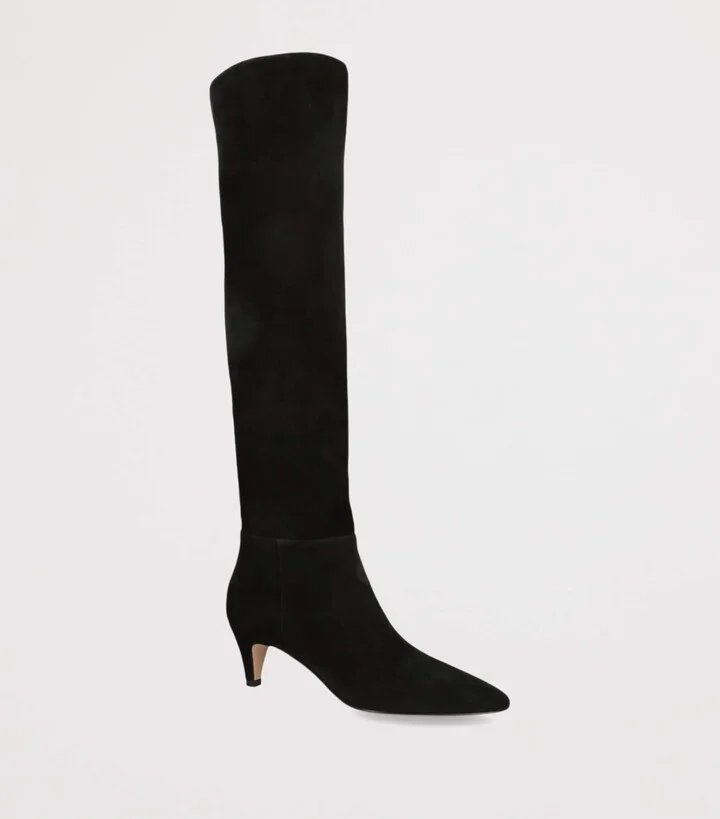 Gianvito Rossi Suede Elise Knee-High Boots 55 - Image 3
