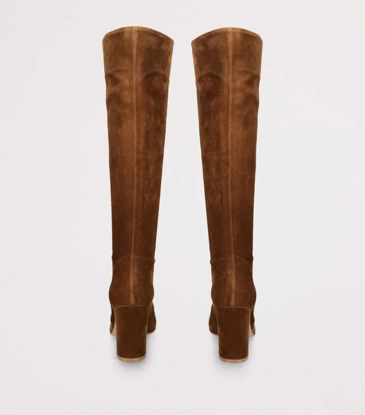 Gianvito Rossi Suede Glen Knee-High Boots 85 - Image 2