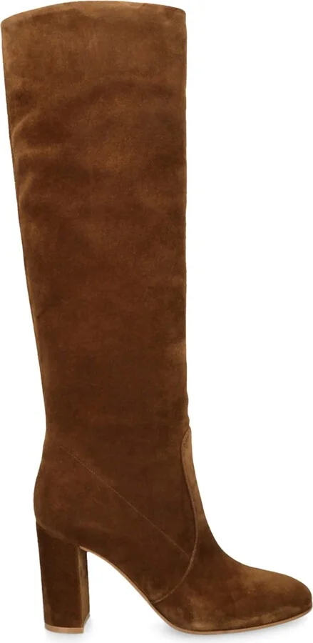 Gianvito Rossi Suede Glen Knee-High Boots 85
