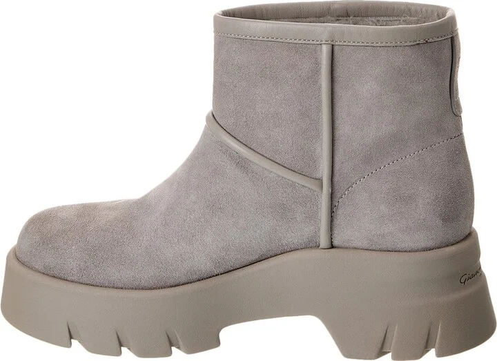Gianvito Rossi Suede Platform Bootie - Image 2