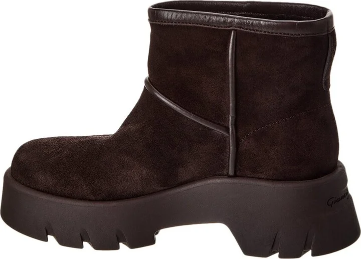 Gianvito Rossi Suede Platform Bootie - Image 2