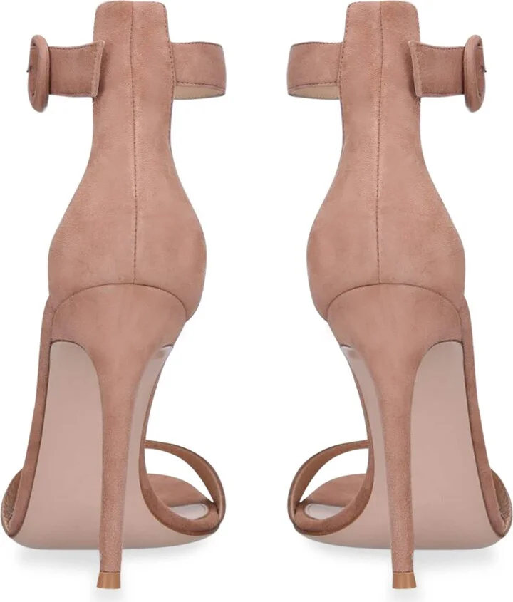Gianvito Rossi Suede Portofino Heeled Sandals 105 - Image 2