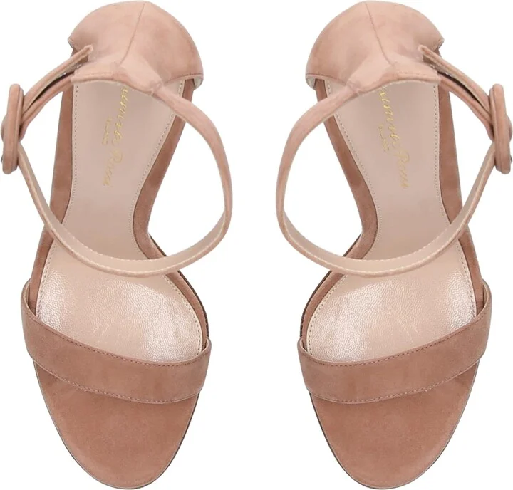 Gianvito Rossi Suede Portofino Heeled Sandals 105 - Image 5