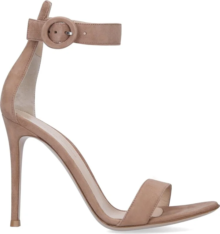 Gianvito Rossi Suede Portofino Heeled Sandals 105 - Image 6