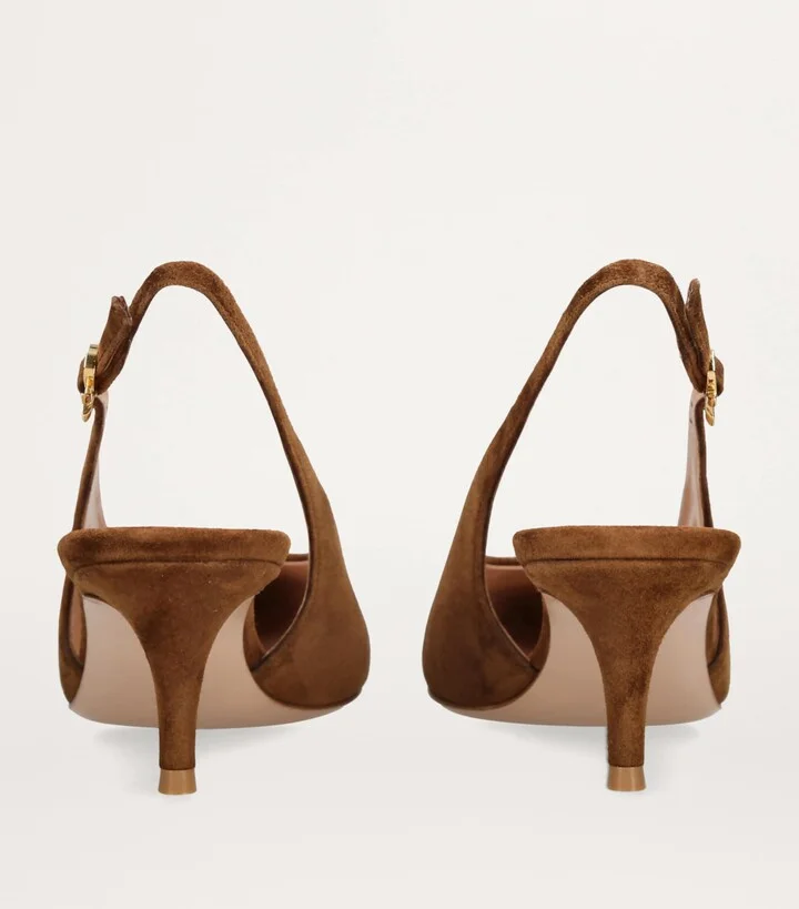 Gianvito Rossi Suede Robbie Slingback Pumps 55 - Image 2