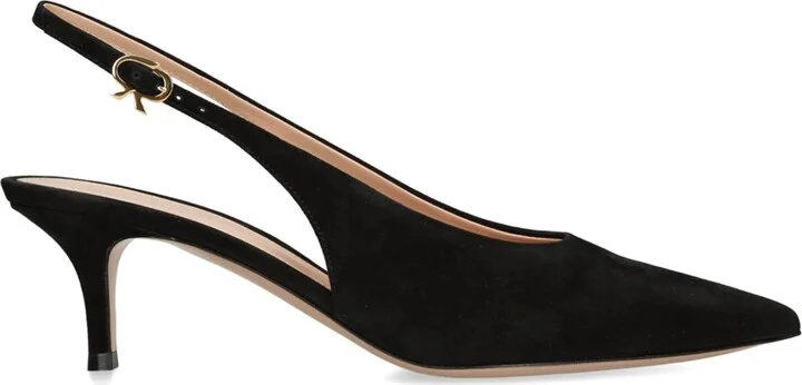 Gianvito Rossi Suede Robbie Slingback Pumps 55