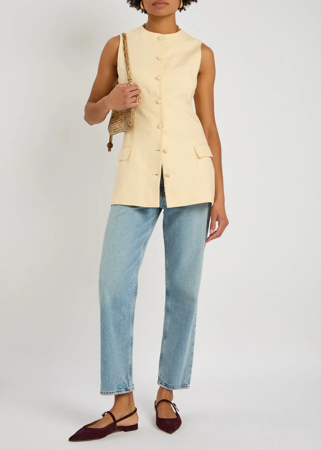 Gianvito Rossi Suede Slingback Flats - Image 6