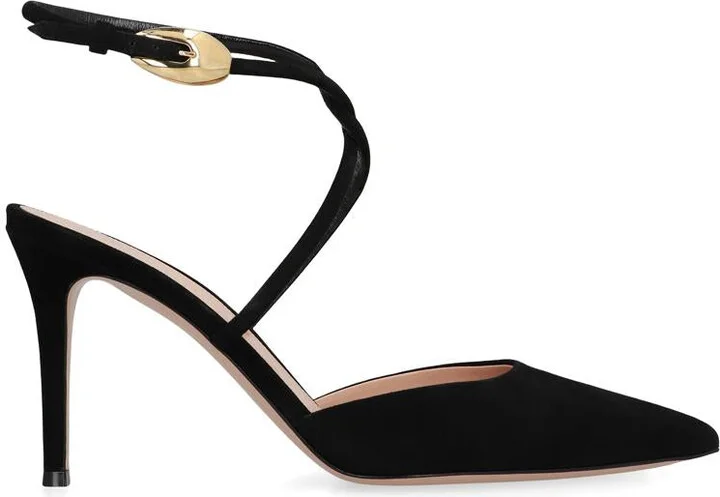 Gianvito Rossi Suede Slingback Pumps